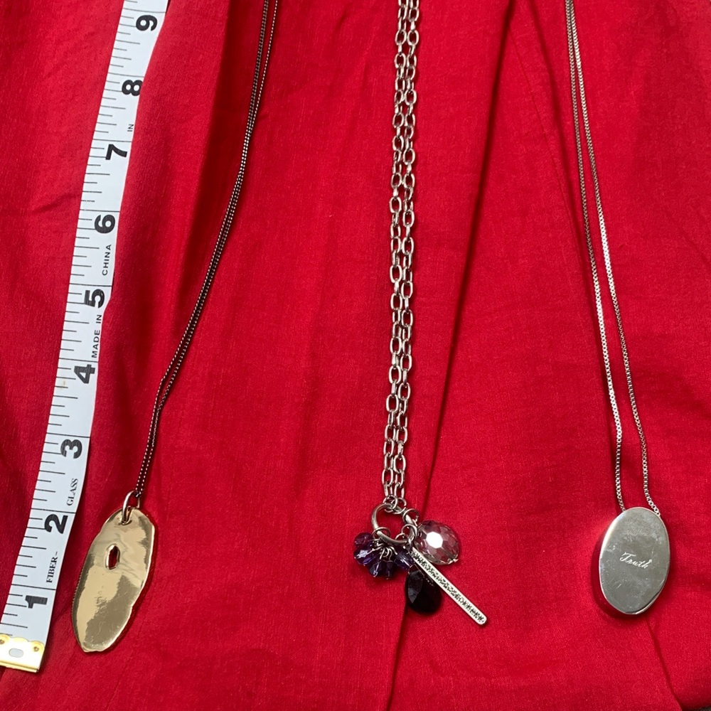 Banana Republic Set of 3 Pendant Long Necklaces
